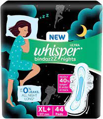 Whisper Bindazzz Nights XL+ 44 Pads
